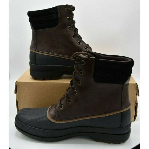 Sperry Mens Size 8 M Cold Bay Brown Black Duck Boots STS19550 - Picture 4 of 10